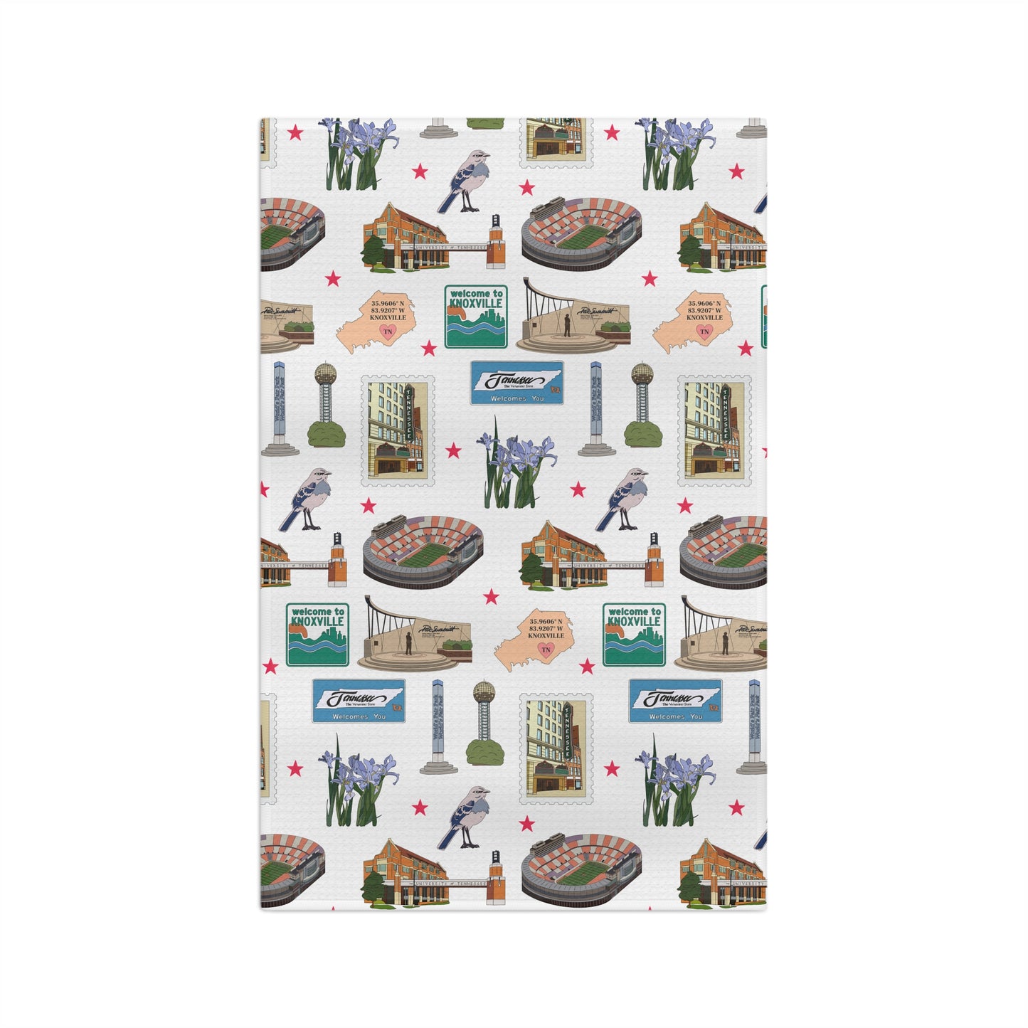 Kitchen Towel with Knoxville, Tennessee TN in white