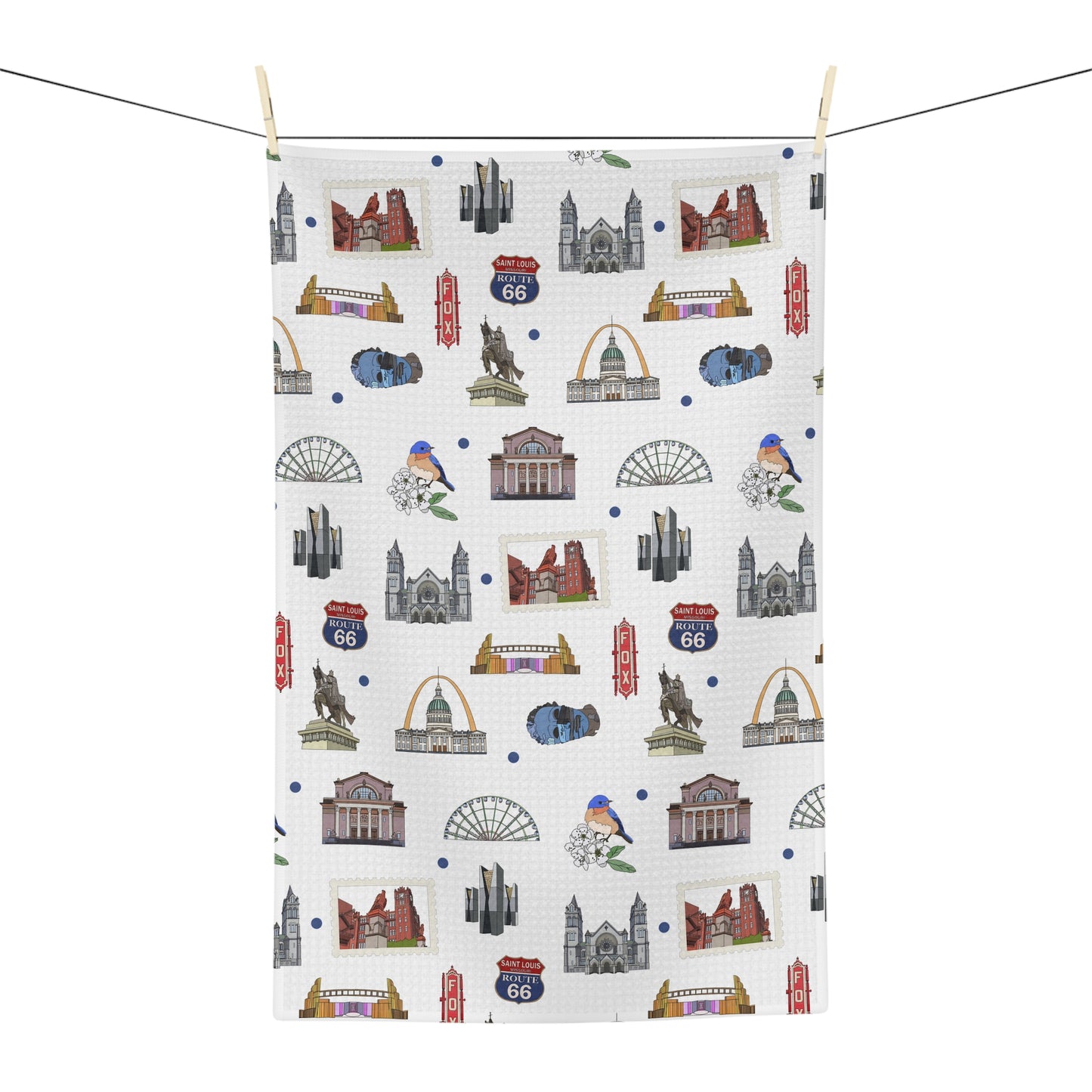 Kitchen Towel with St. Louis, Missouri MO in white