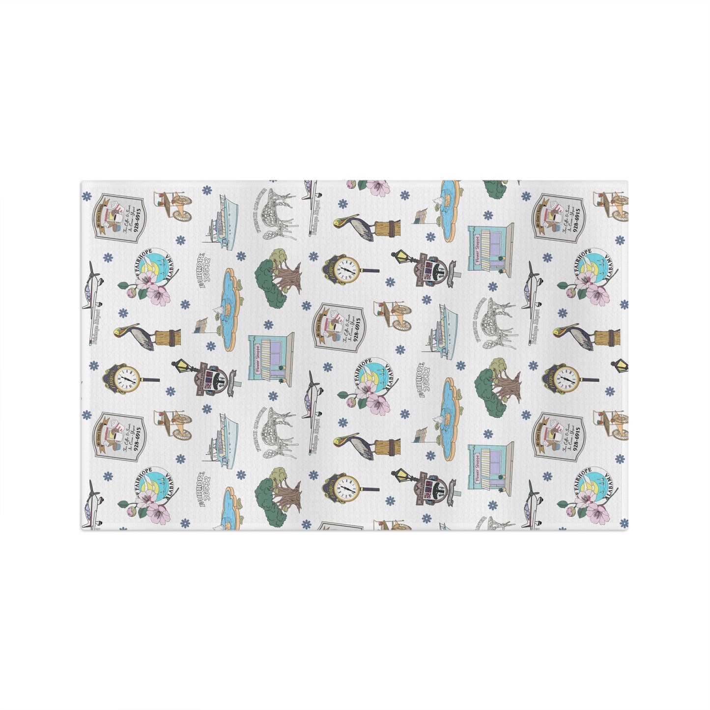 Kitchen Towel with Fairhope, Alabama AL in white