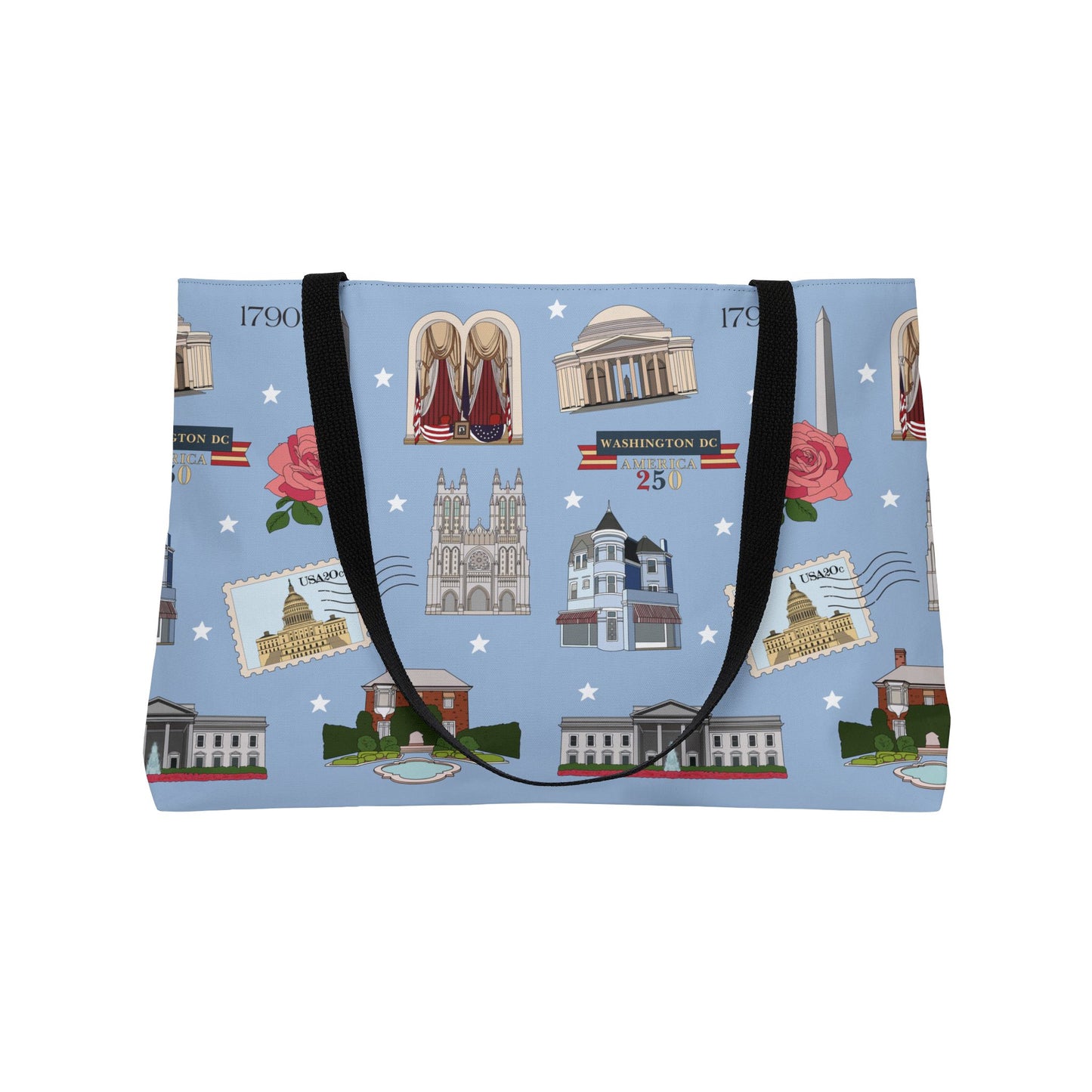 Tote Bag with Washington D.C. in blue
