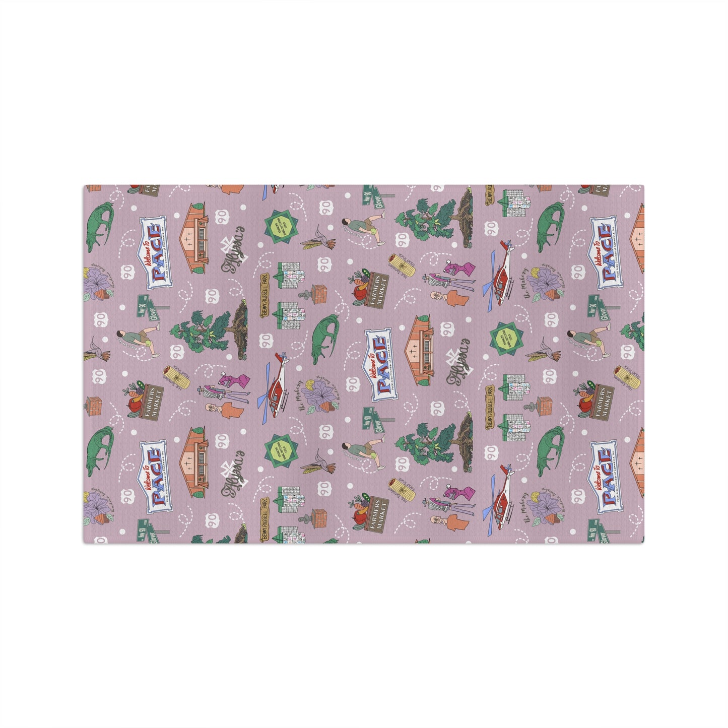 Kitchen Towel with Pace, Florida FL in lavender
