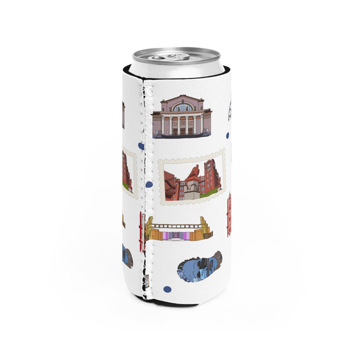 Slim Can Cooler with St. Louis, Missouri MO
