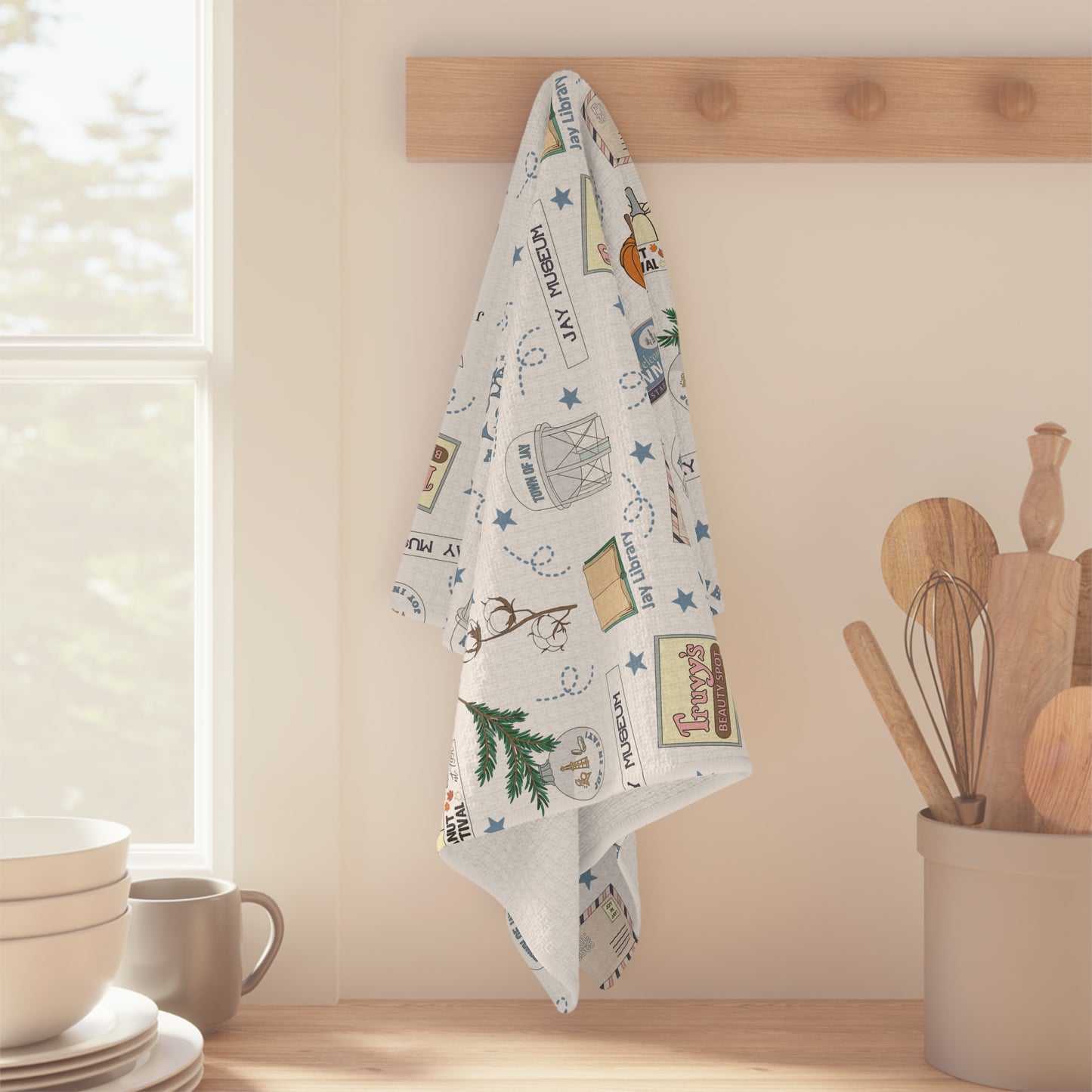 Kitchen Towel with Jay, Florida FL in white