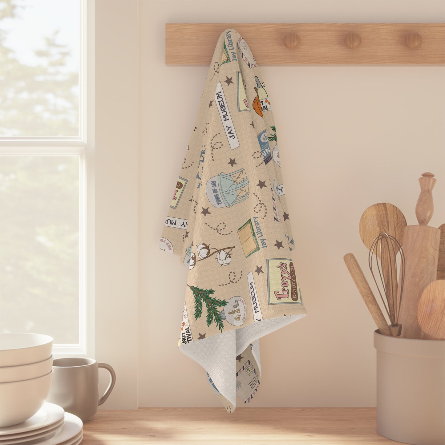 Kitchen Towel with Jay, Florida FL in beige