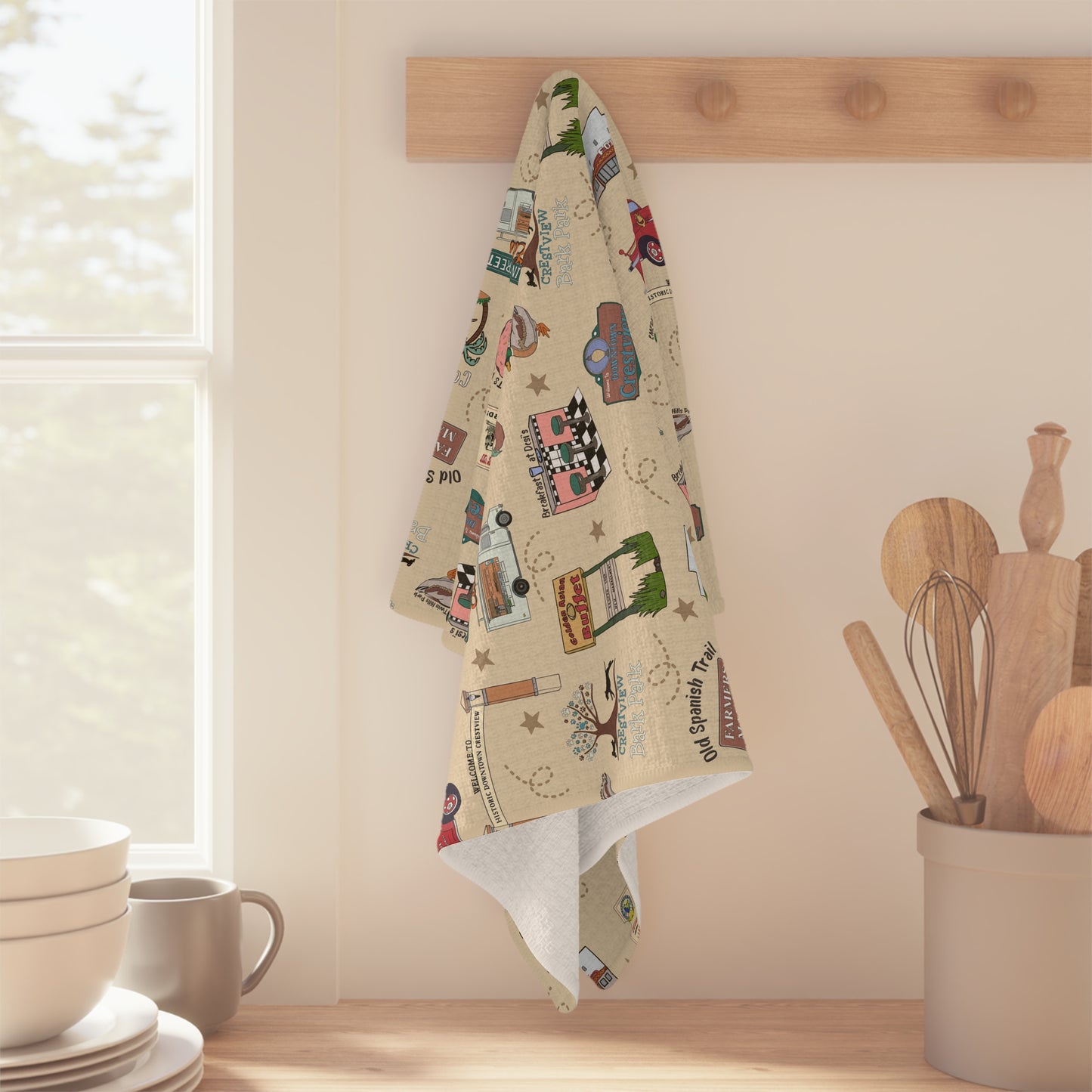 Kitchen Towel with Crestview, FL in stone