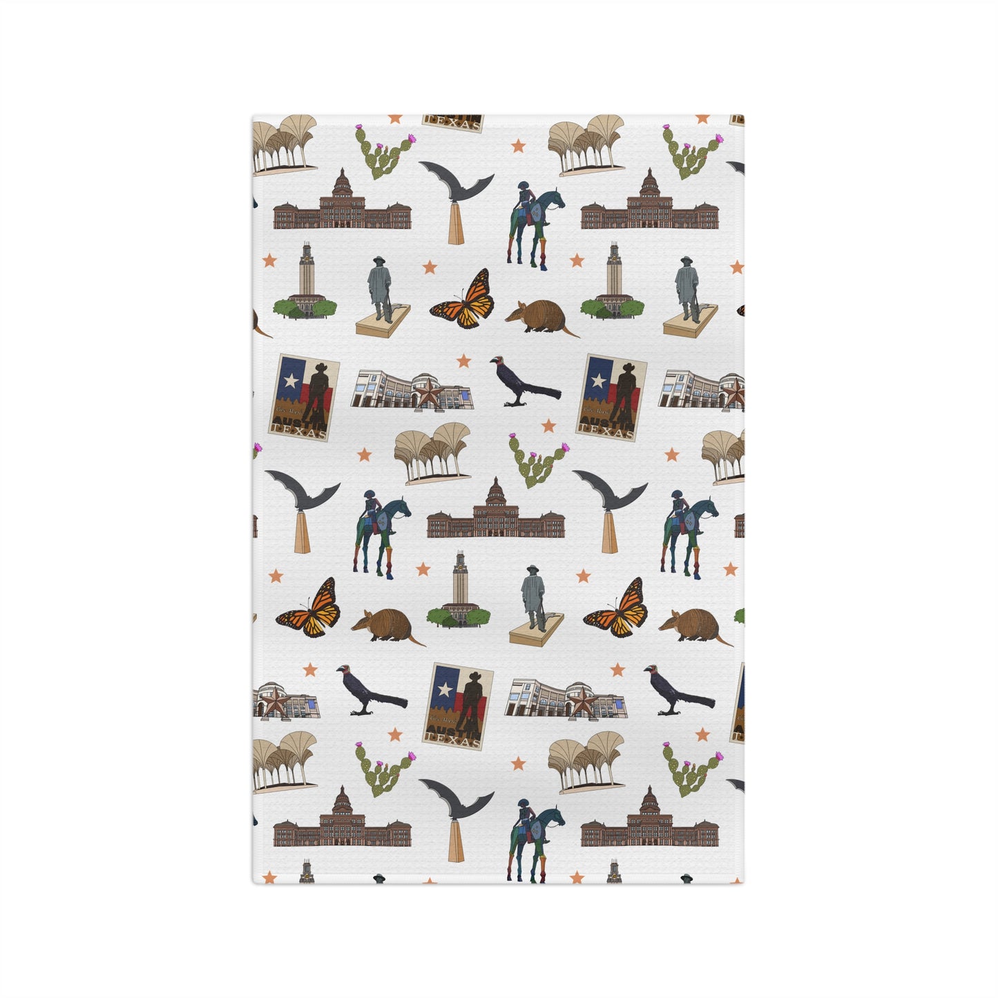Kitchen Towel with Austin, Texas TX in white