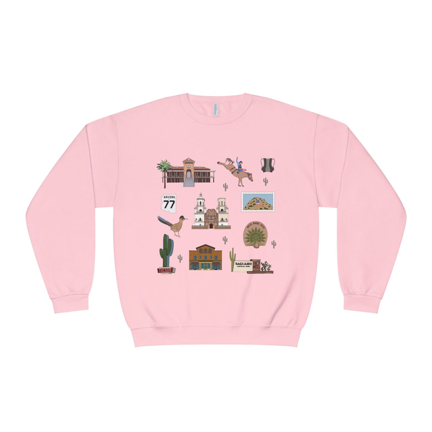 Unisex NuBlend® Crewneck Sweatshirt with Tucson, Arizona AZ in assorted colors