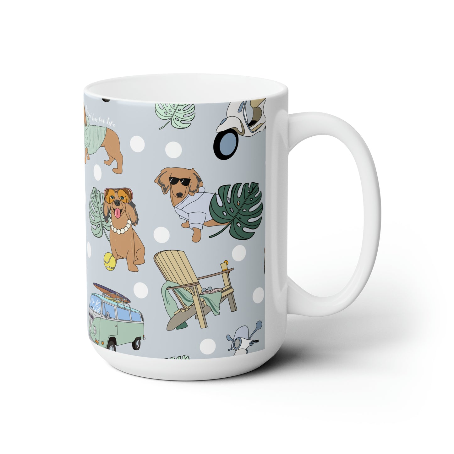 Ceramic Mug 15oz in grey