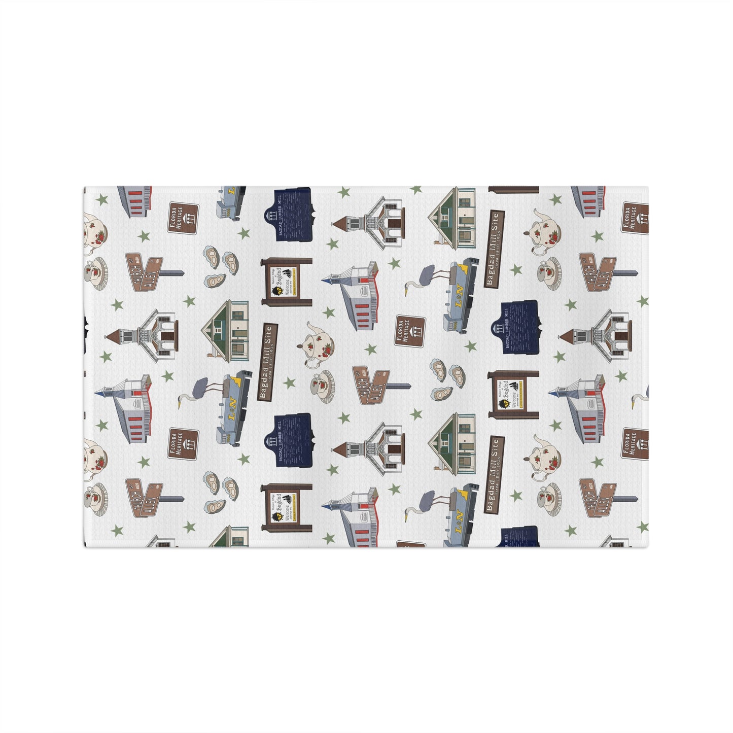 Kitchen Towel with Bagdad, Florida FL in white