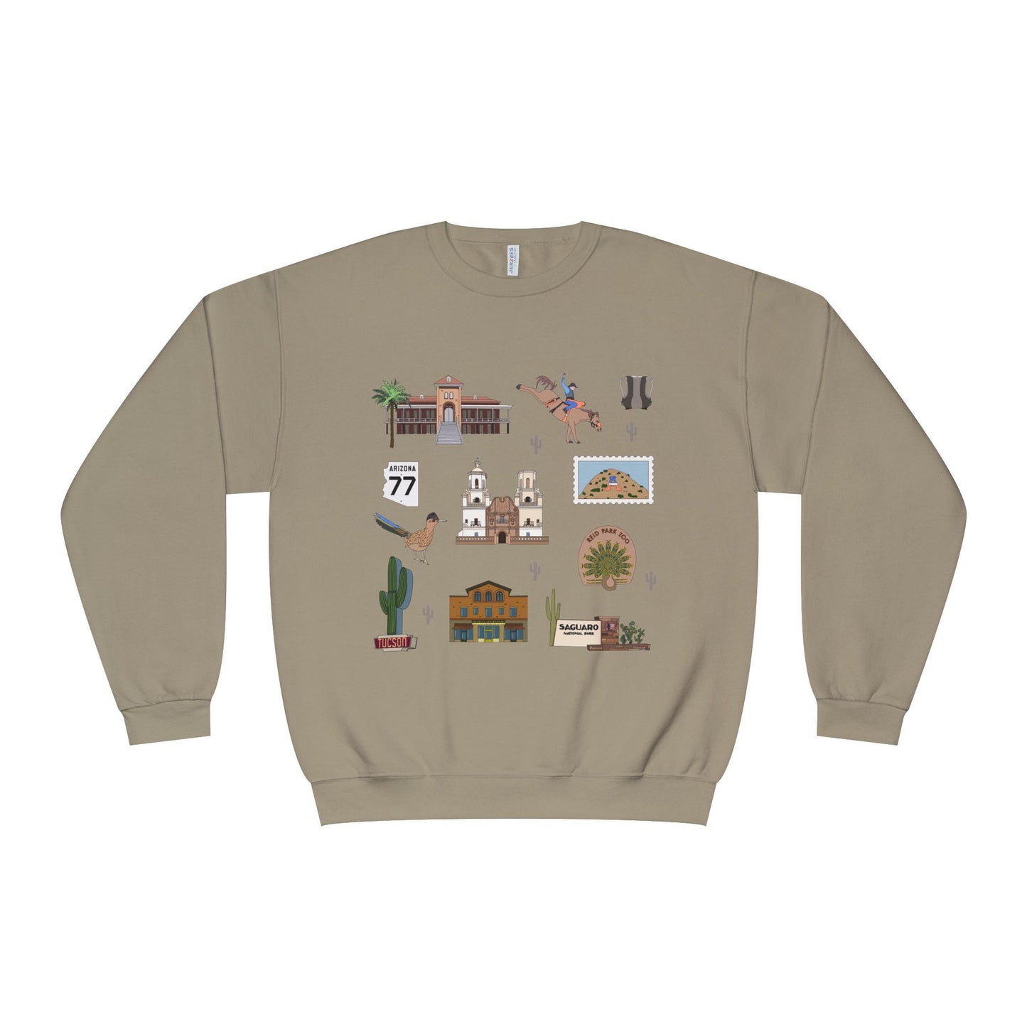 Unisex NuBlend® Crewneck Sweatshirt with Tucson, Arizona AZ in assorted colors