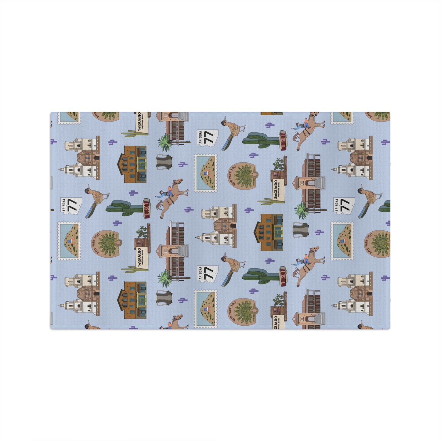 Kitchen Towel with Tucson, Arizona AZ in blue