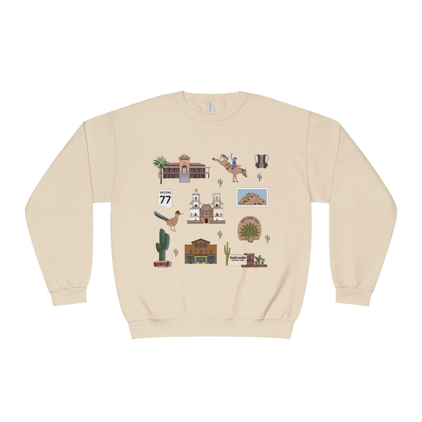 Unisex NuBlend® Crewneck Sweatshirt with Tucson, Arizona AZ in assorted colors