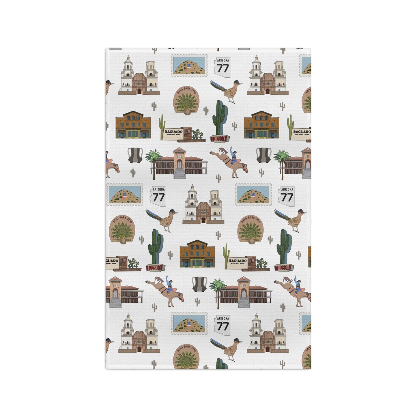 Kitchen Towel with Tucson, Arizona AZ in white