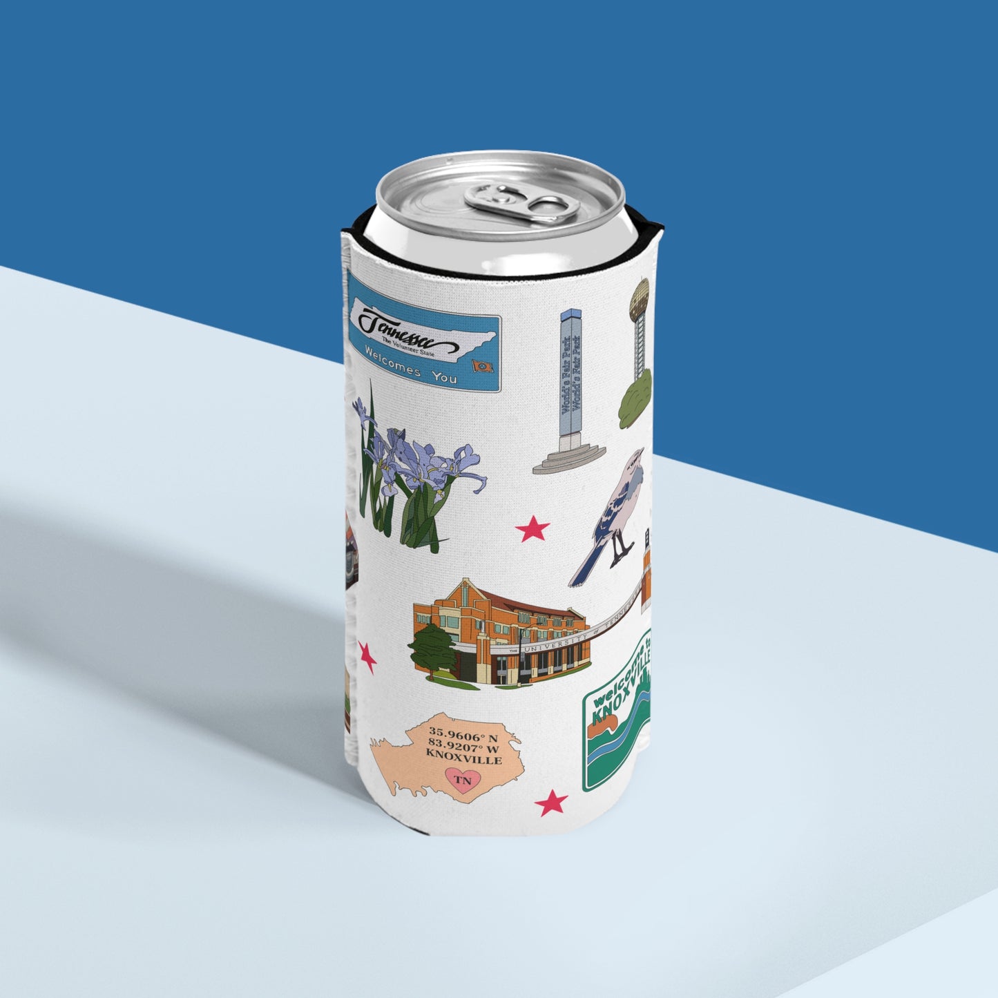 Slim Can Cooler with Knoxville, Tennessee TN