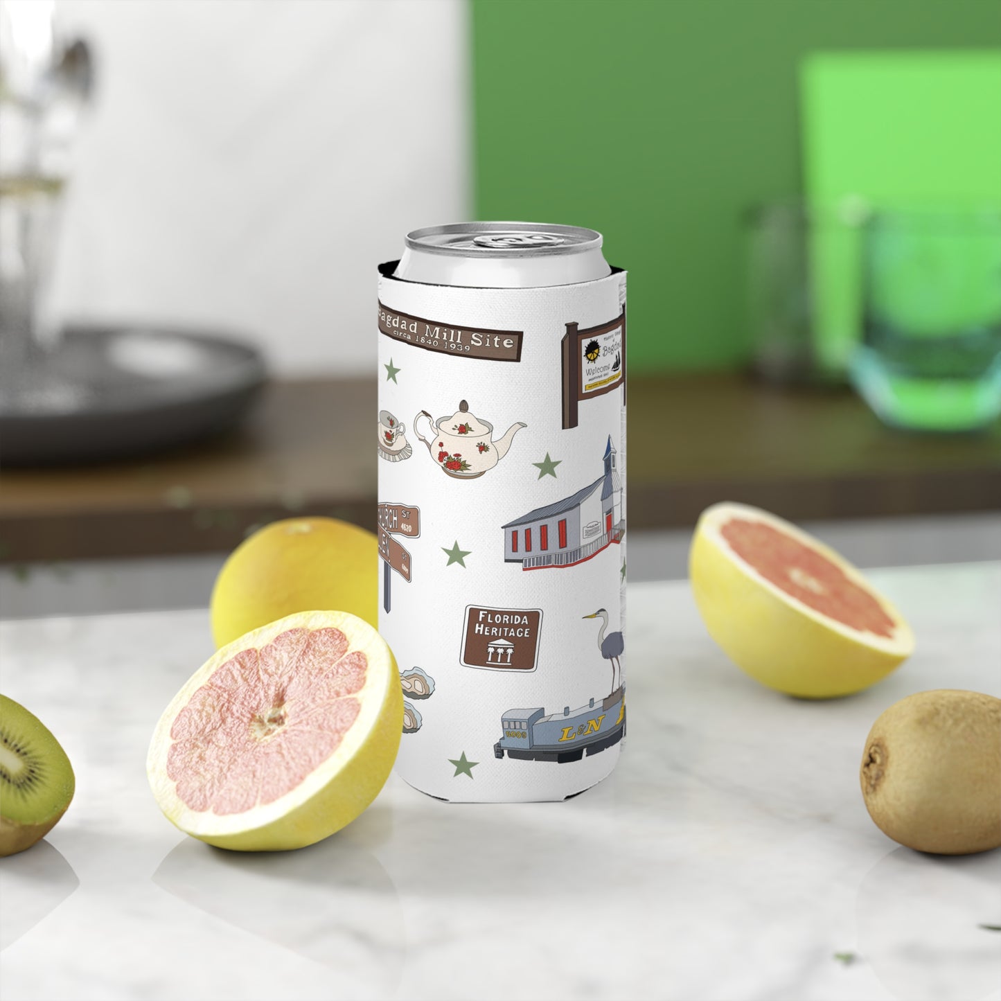 Slim Can Cooler with Bagdad, Florida FL