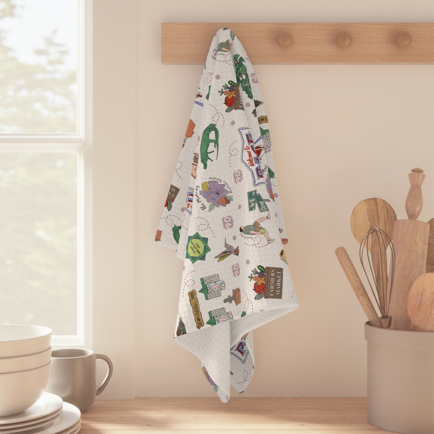 Kitchen Towel with Pace, Florida FL in white