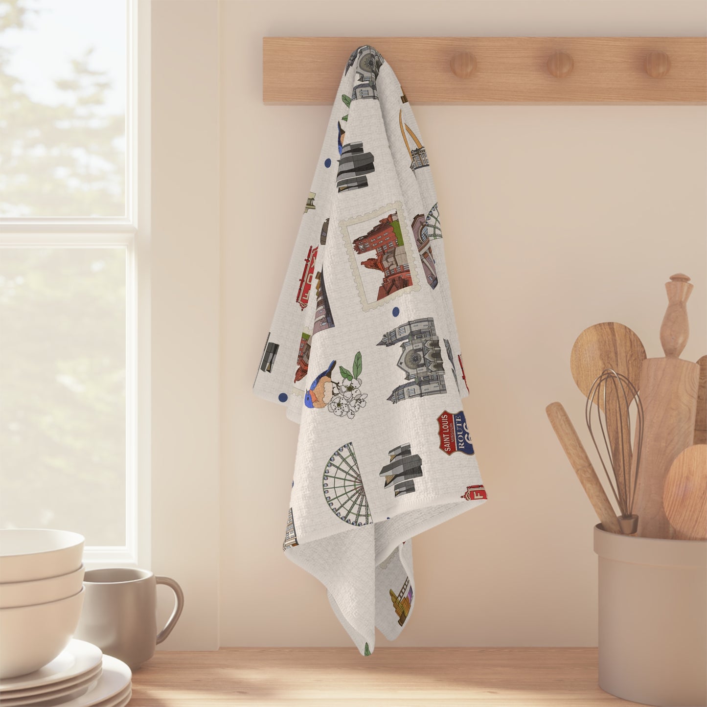 Kitchen Towel with St. Louis, Missouri MO in white
