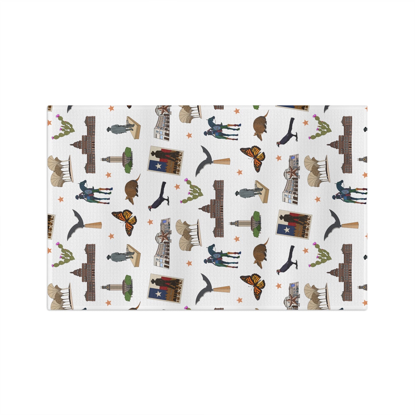 Kitchen Towel with Austin, Texas TX in white