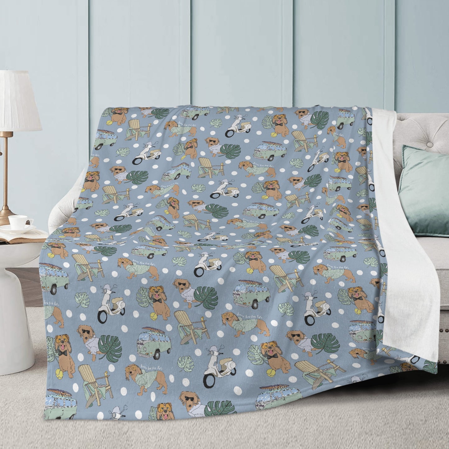 Minky Blanket 70 x 54 in blue