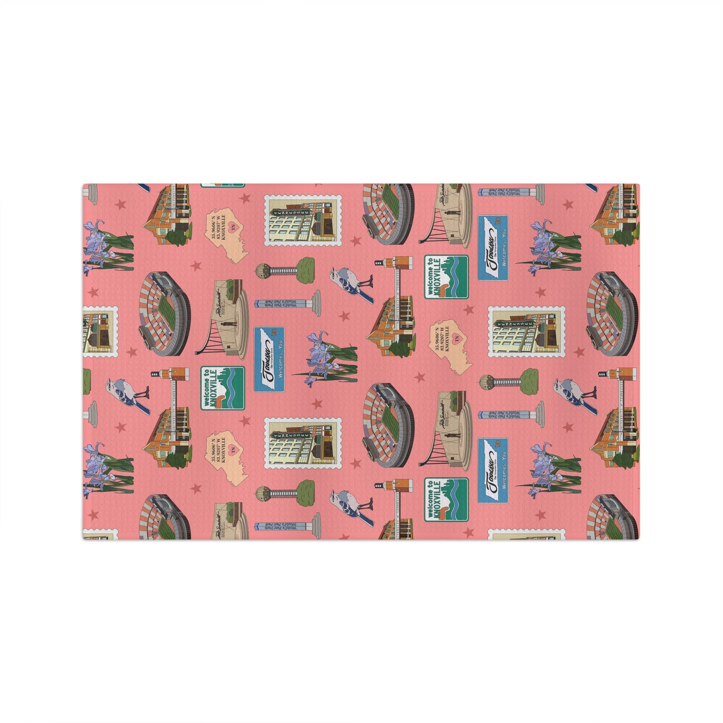 Kitchen Towel with Knoxville, Tennessee TN in strawberry