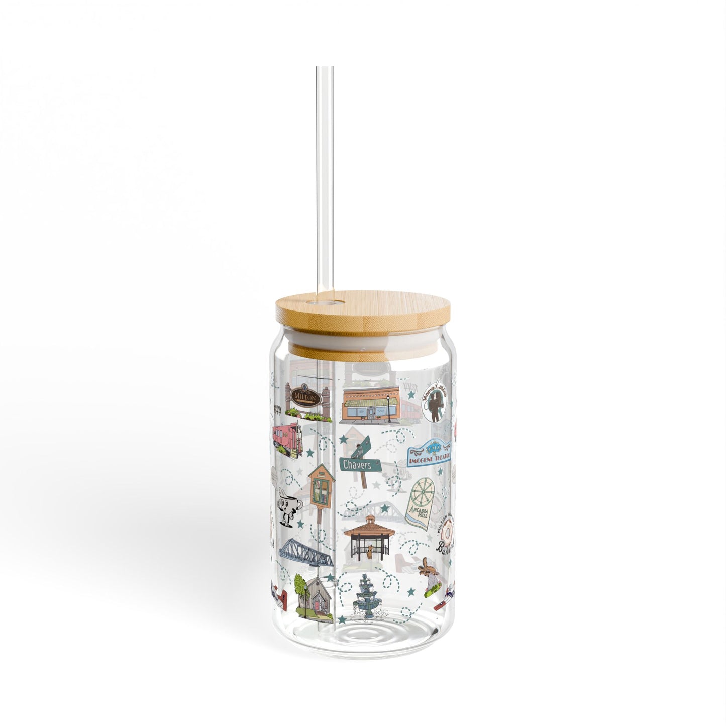 Glass Tumbler Hot/Cold drinks with Milton, FL, 16oz