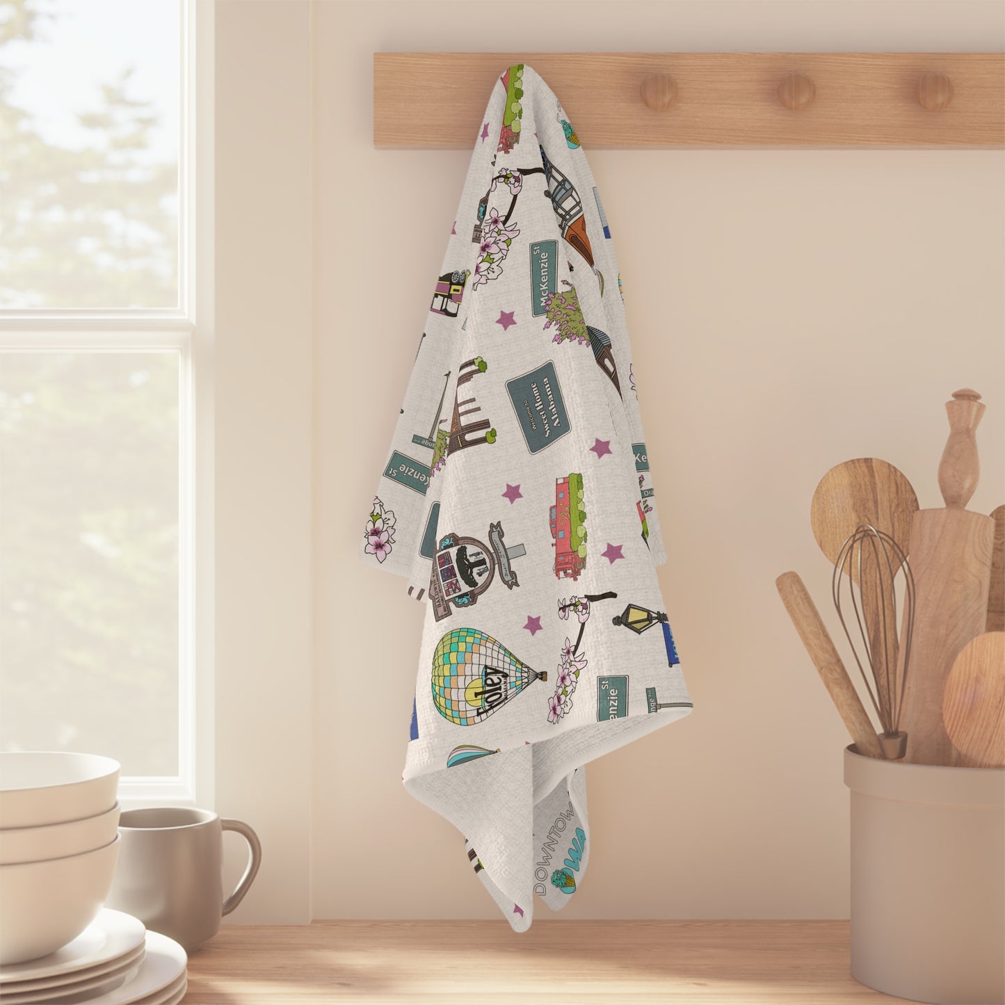 Kitchen Towel with Foley, Alabama AL in white