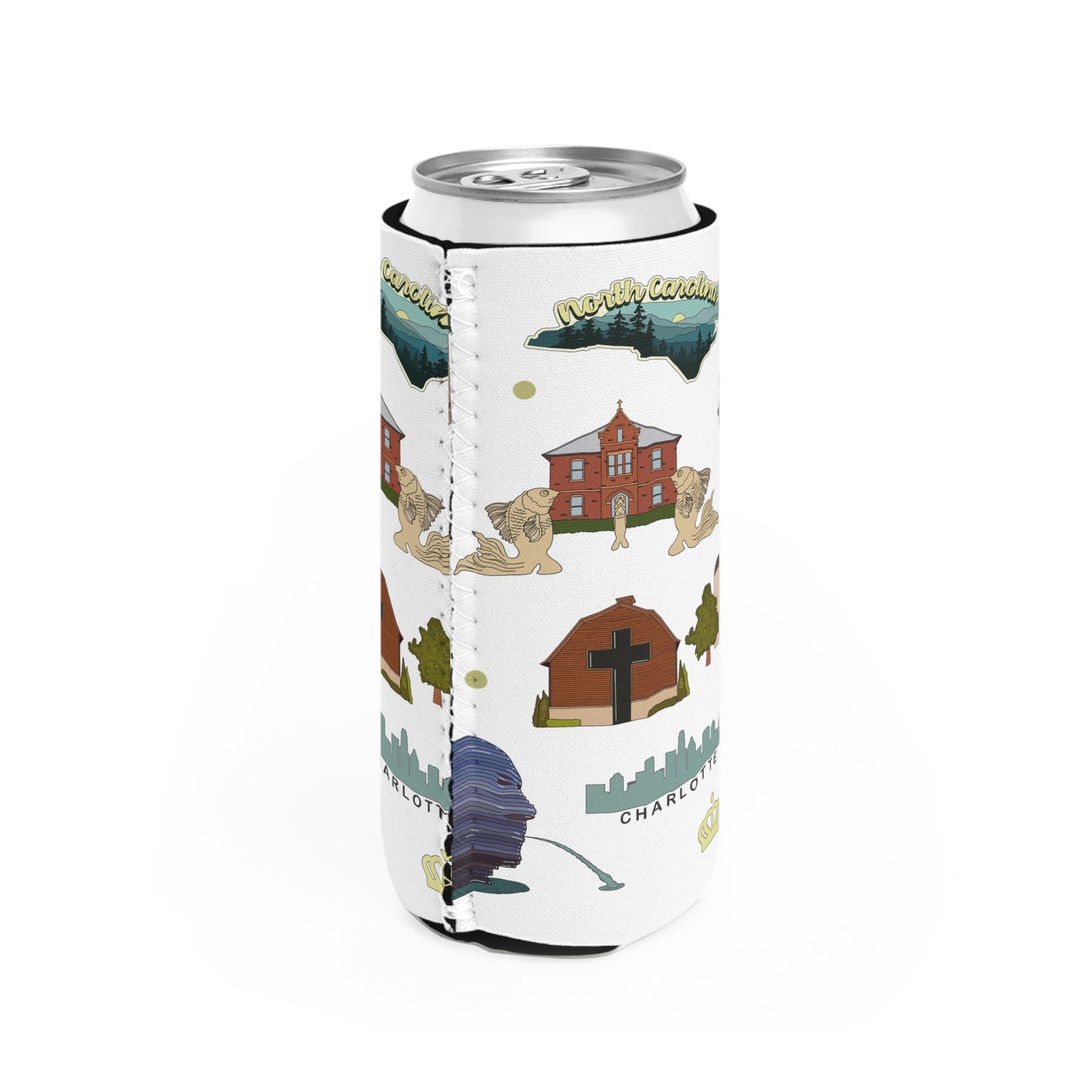 Slim Can Cooler with Charlotte, North Carolina NC