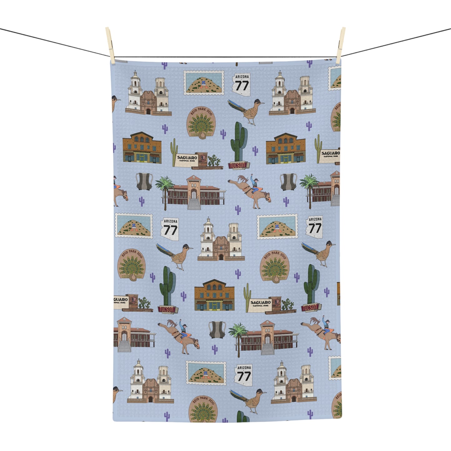 Kitchen Towel with Tucson, Arizona AZ in blue