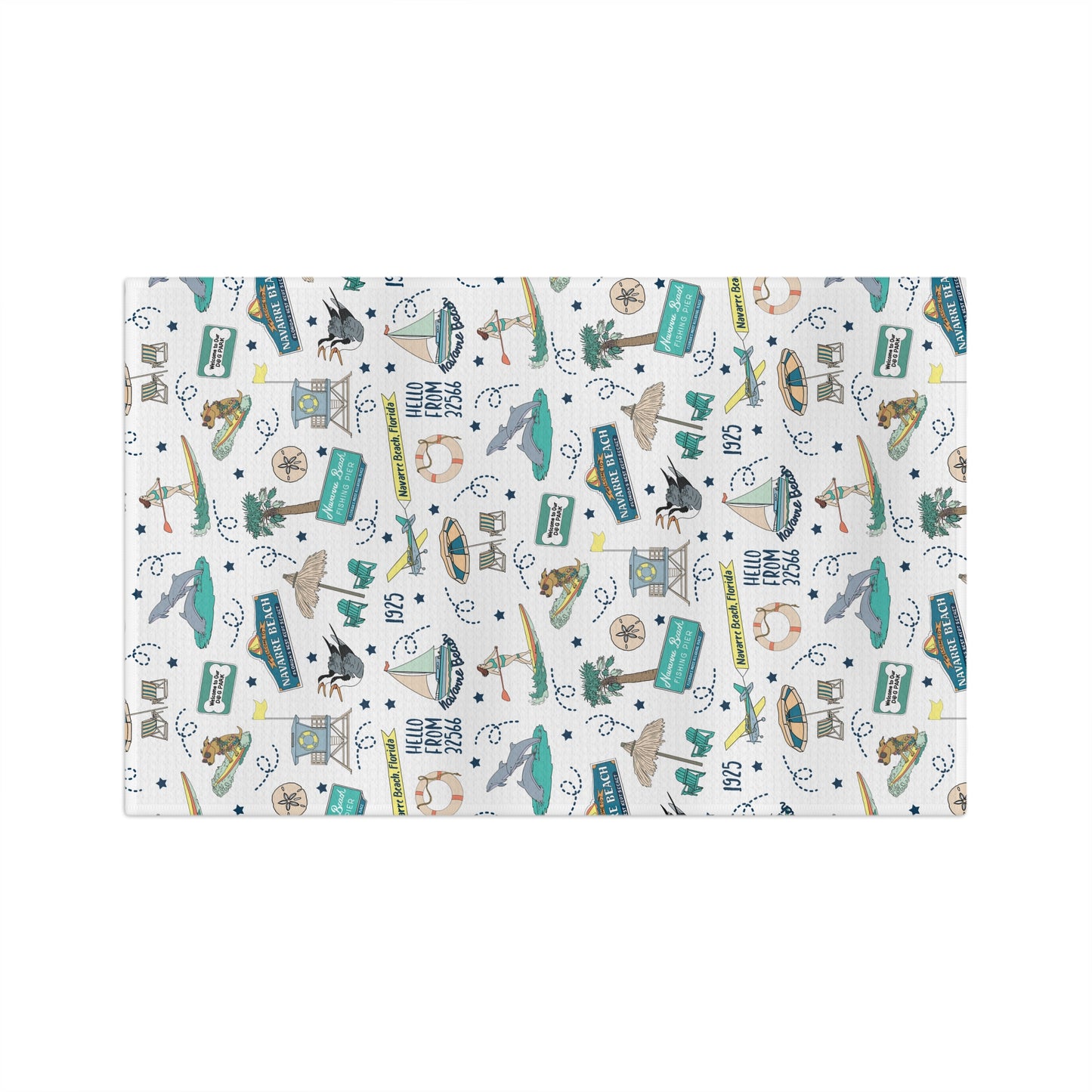 Kitchen Towel with Navarre Beach Florida FL in white