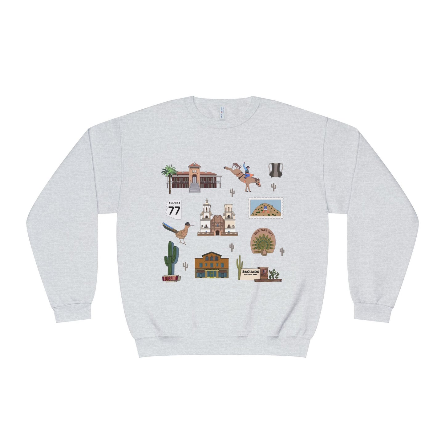 Unisex NuBlend® Crewneck Sweatshirt with Tucson, Arizona AZ in assorted colors