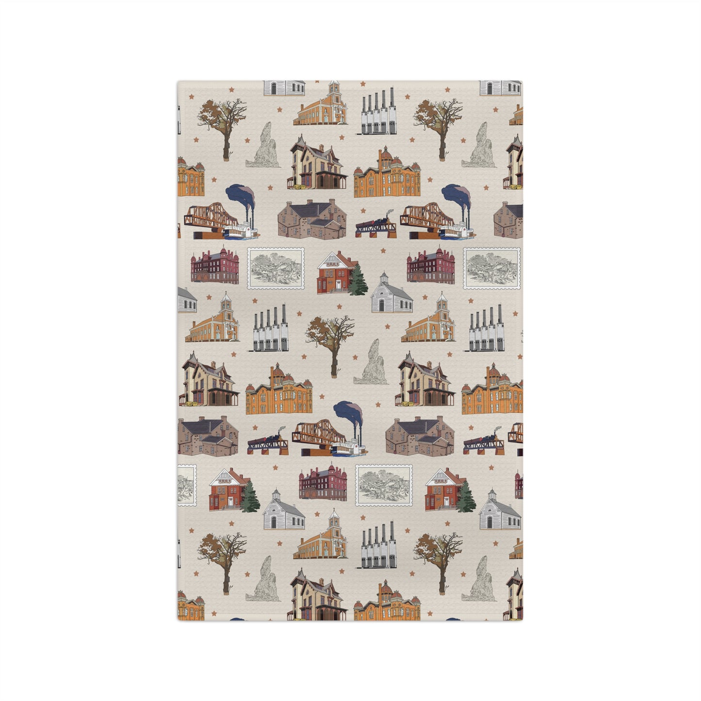 Kitchen Towel with South St. Paul, Mendota, Hastings, Hampton, Inver Grove Heights near the Minneapolis Minnesota MN in beige