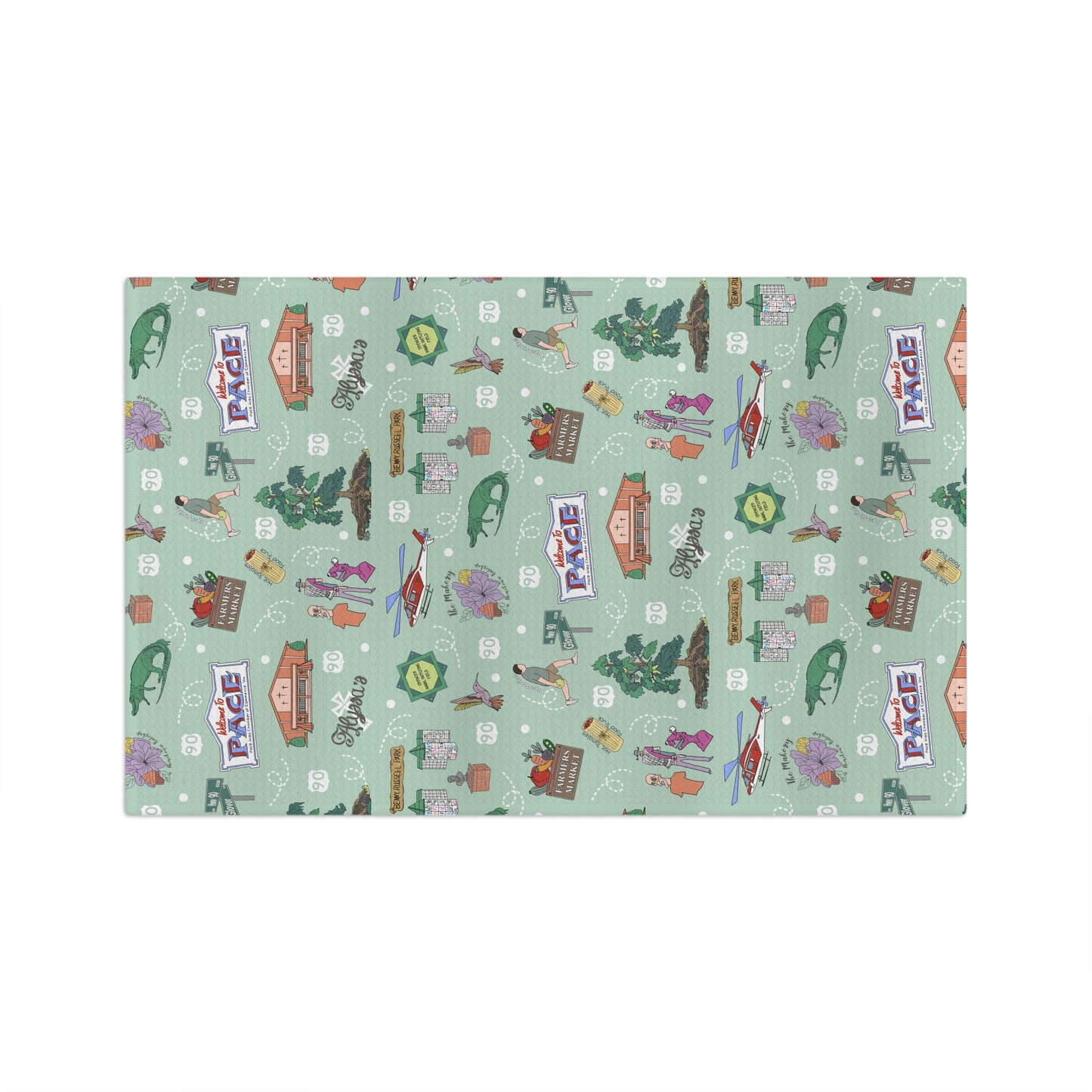 Kitchen Towel with Pace, Florida FL in mint