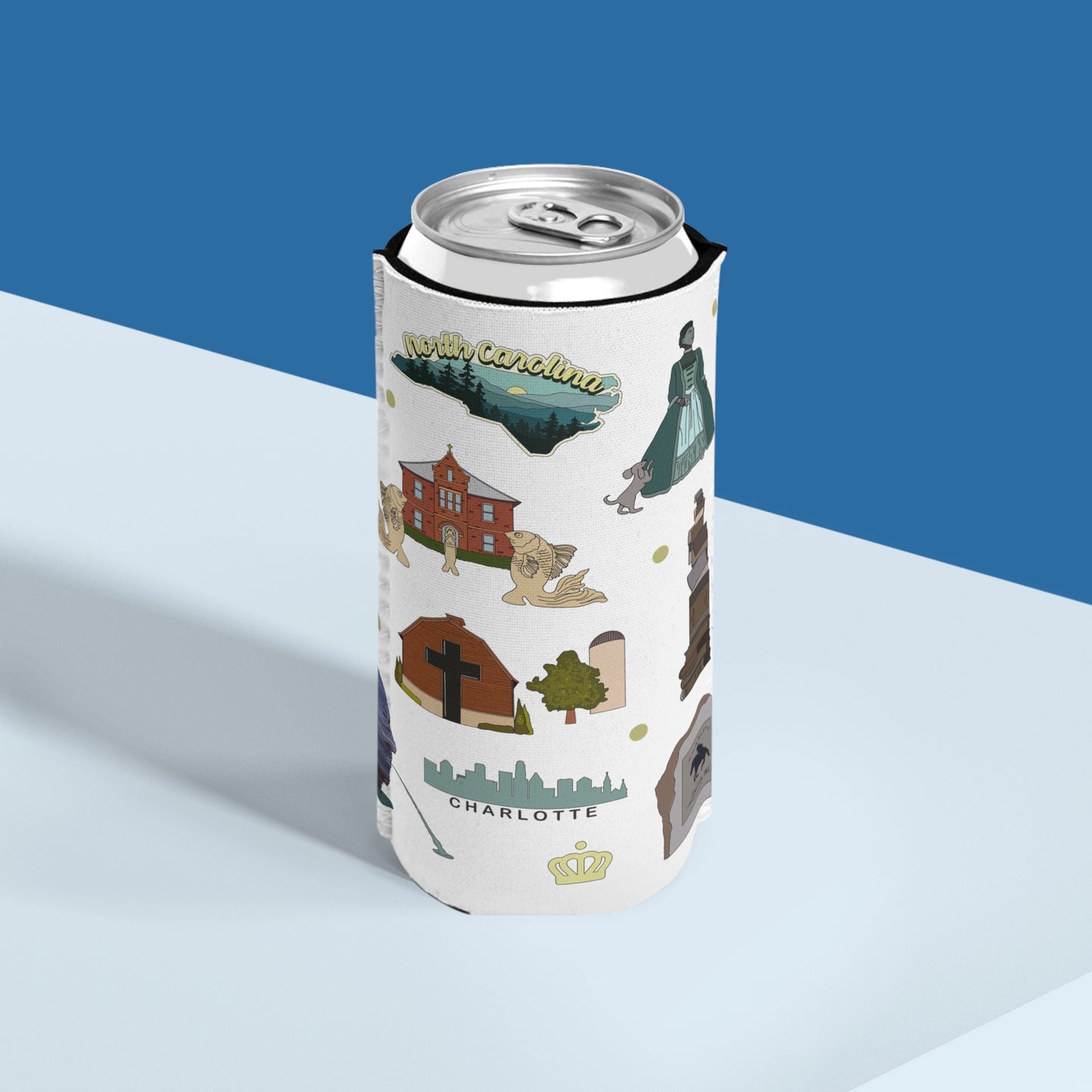 Slim Can Cooler with Charlotte, North Carolina NC