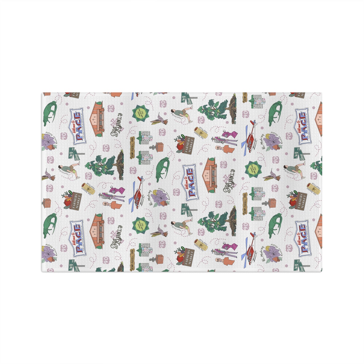 Kitchen Towel with Pace, Florida FL in white