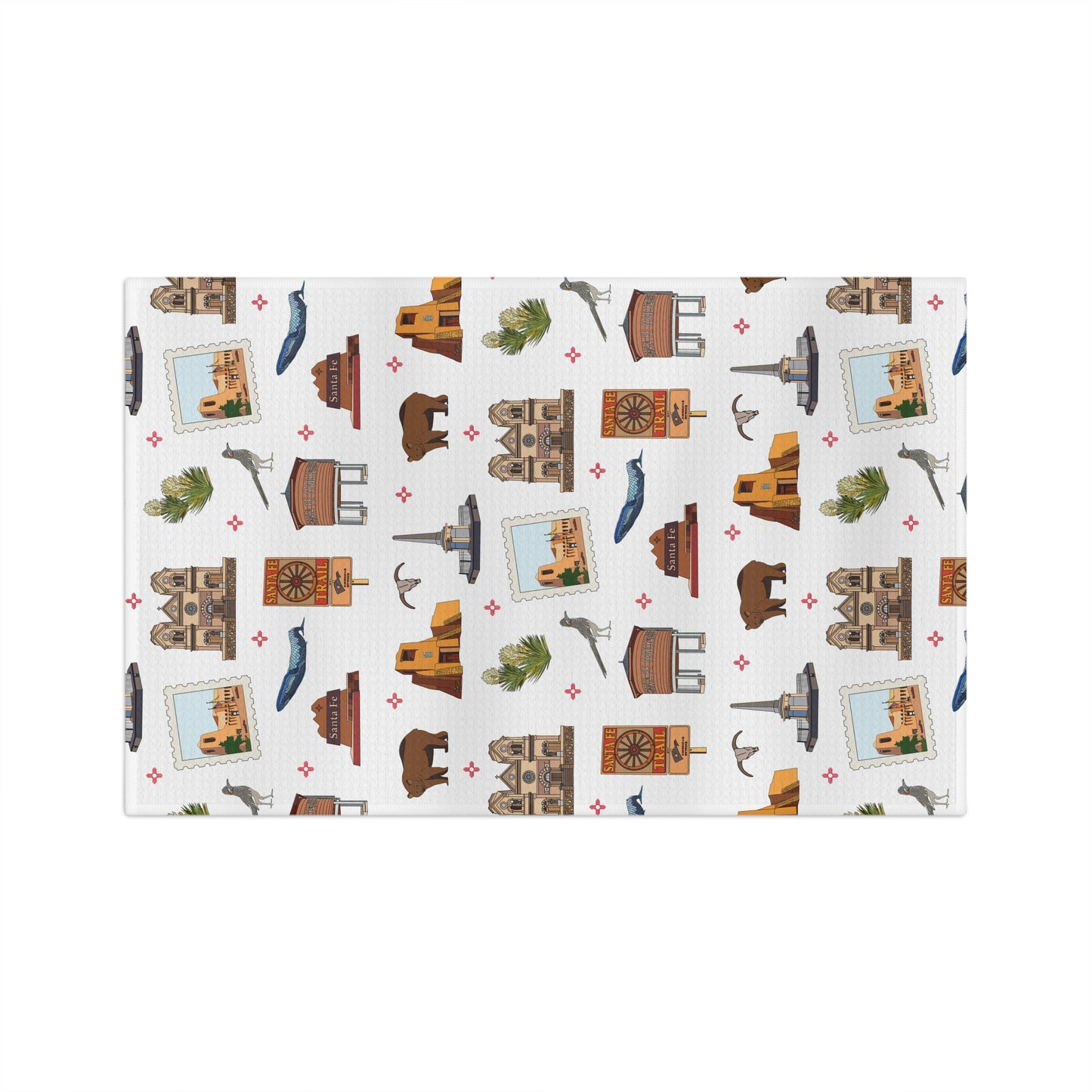 Kitchen Towel with Santa Fe, New Mexico NM in white