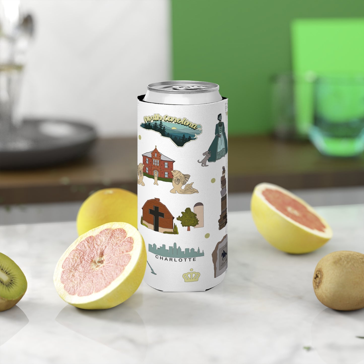 Slim Can Cooler with Charlotte, North Carolina NC