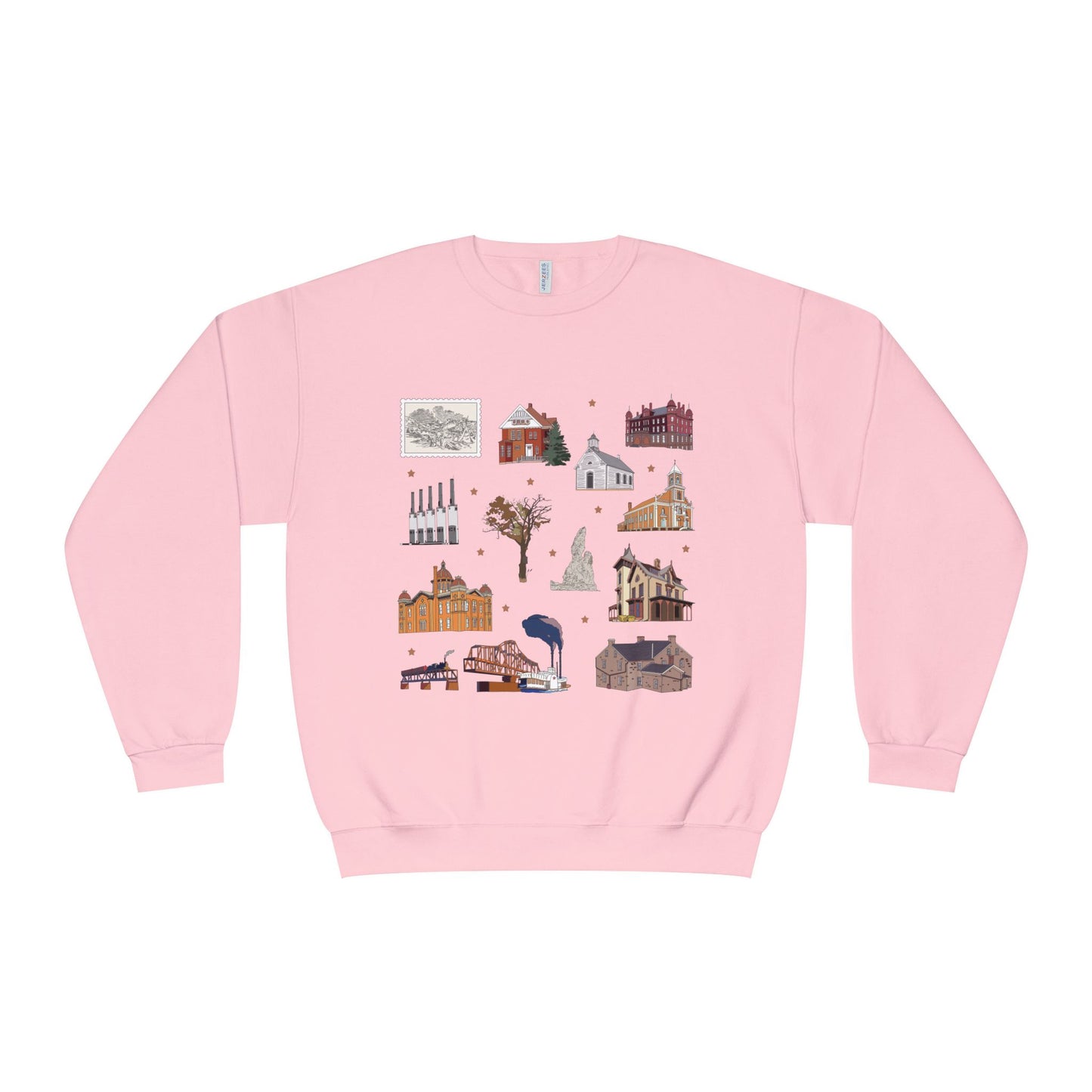Unisex NuBlend® Crewneck Sweatshirt with South St. Paul, Mendota, Hastings, Hampton, Inver Grove Heights near the Minneapolis Minnesota MN in assorted colors