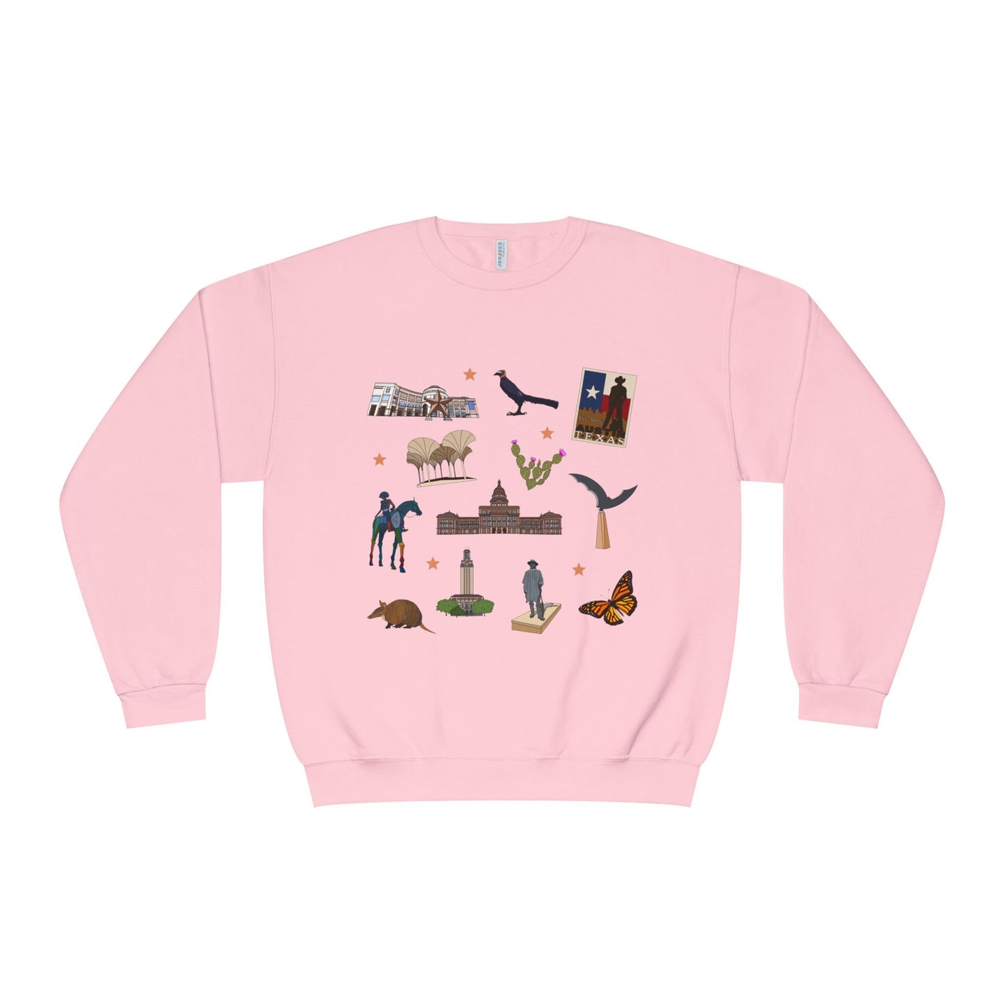 Unisex NuBlend® Crewneck Sweatshirt with Austin, Texas TX in assorted colors
