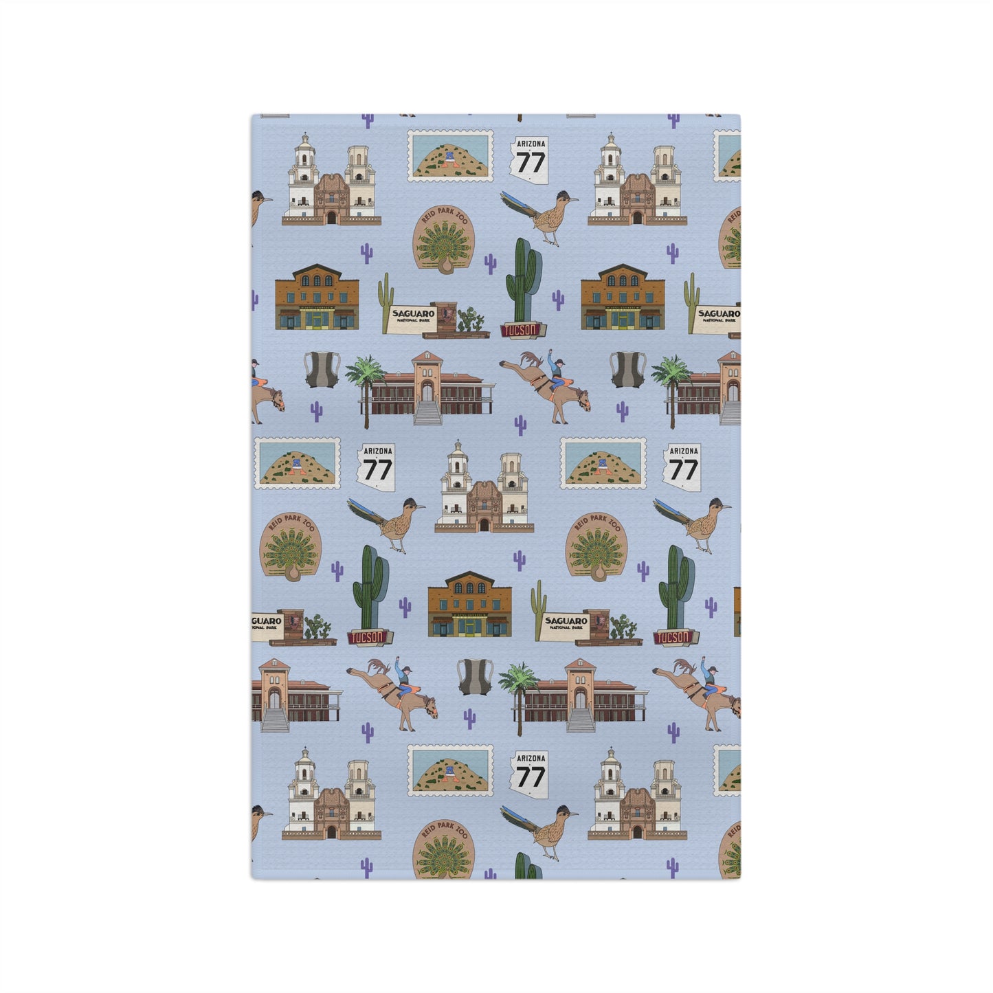 Kitchen Towel with Tucson, Arizona AZ in blue