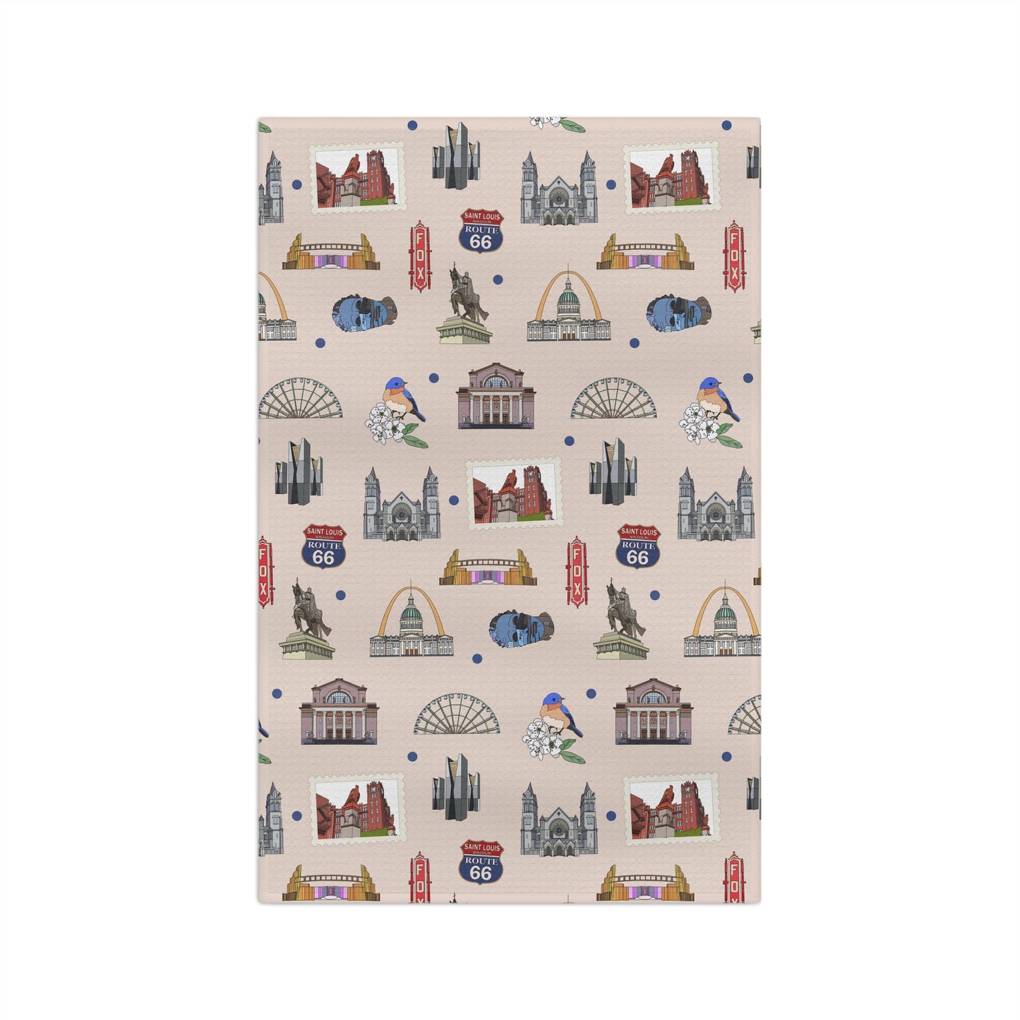 Kitchen Towel with St. Louis, Missouri MO in beige