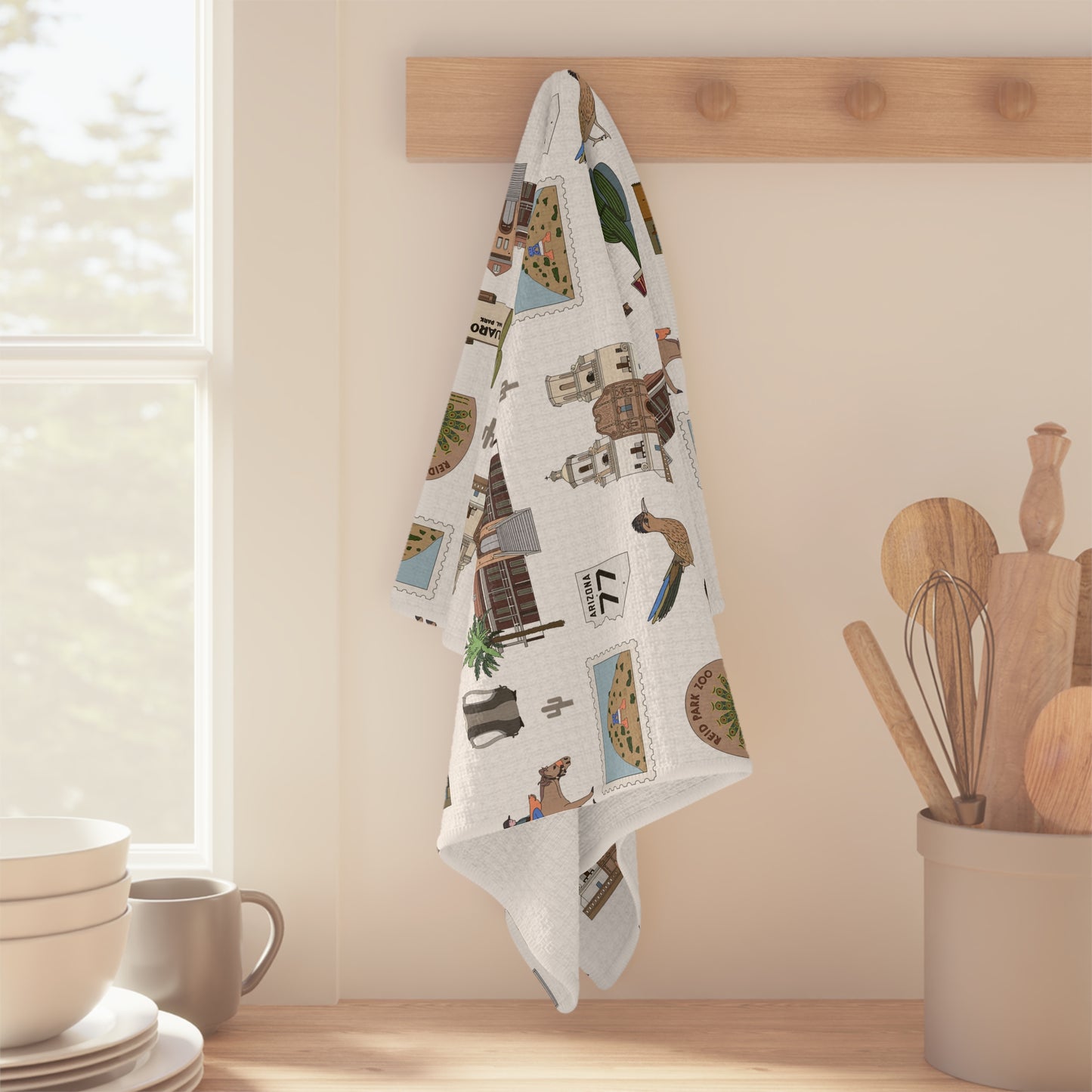 Kitchen Towel with Tucson, Arizona AZ in white