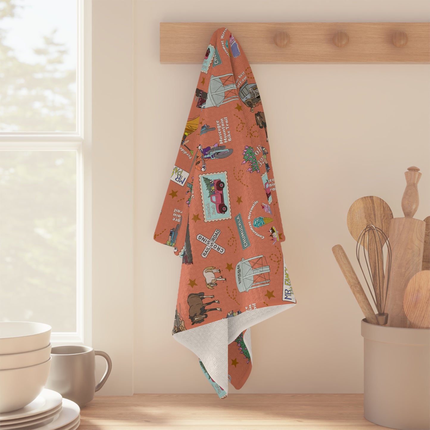 Kitchen Towel with Cantonment & Molino, Florida FL in persimmon