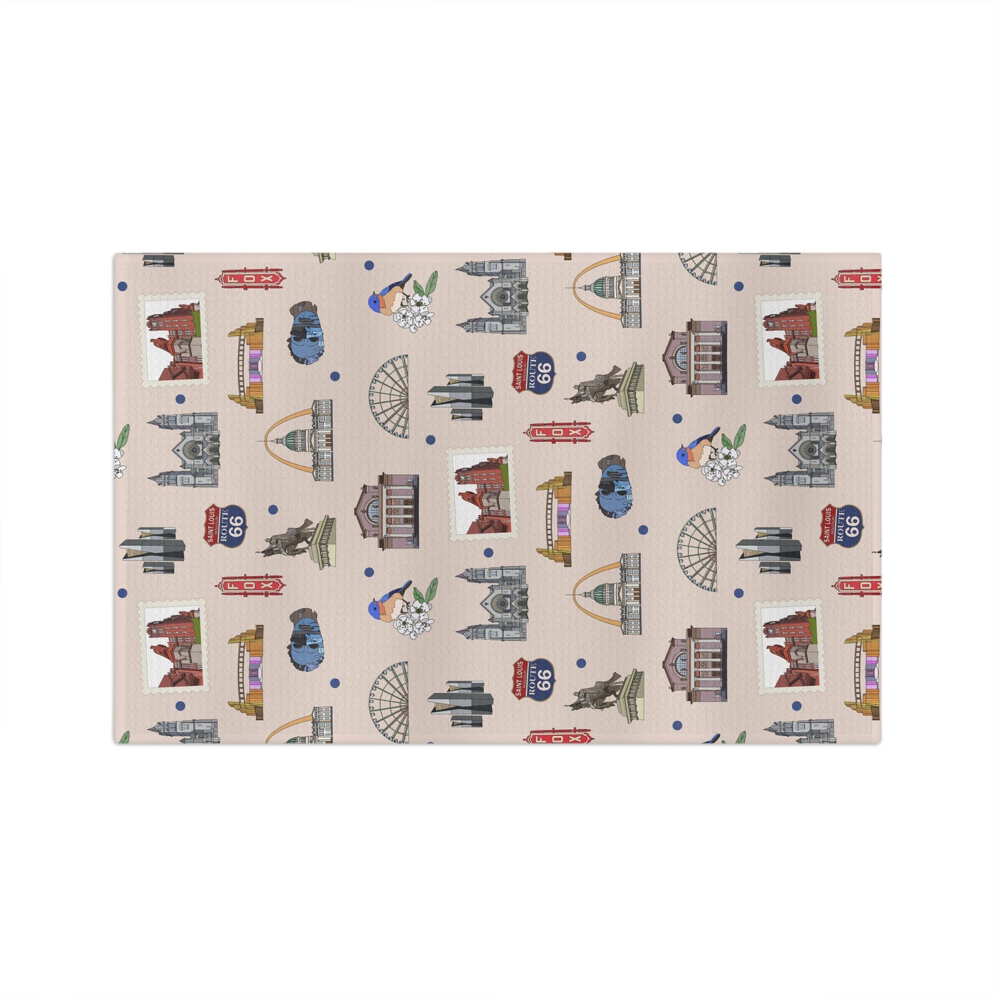 Kitchen Towel with St. Louis, Missouri MO in beige