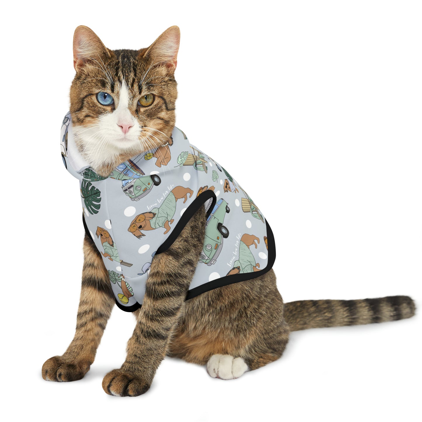Pet Hoodie for cats & dogs in grey