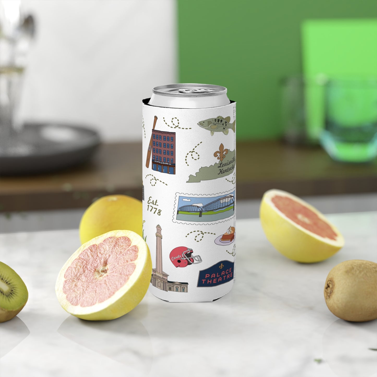 Slim Can Cooler with Louisville, Kentucky KY