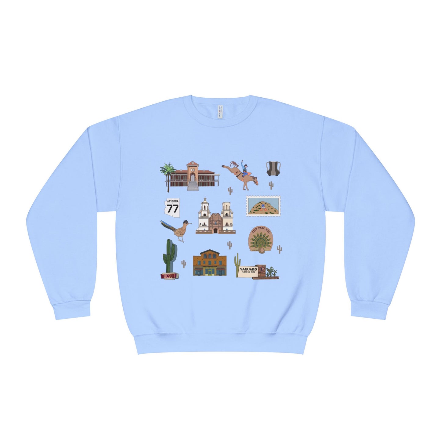 Unisex NuBlend® Crewneck Sweatshirt with Tucson, Arizona AZ in assorted colors