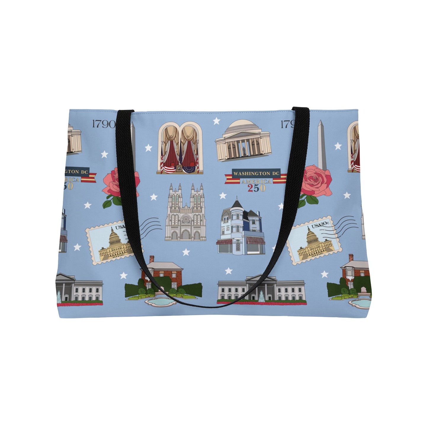 Tote Bag with Washington D.C. in blue