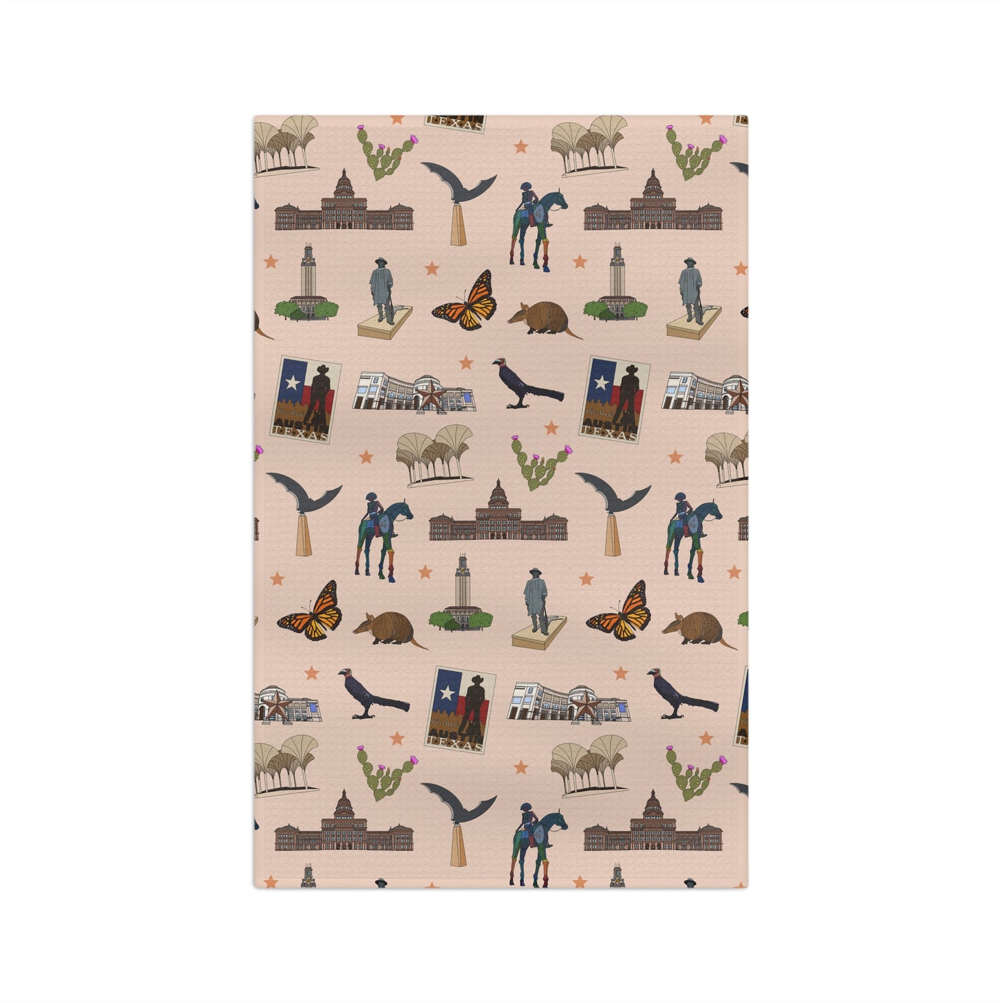 Kitchen Towel with Austin, Texas TX in sand
