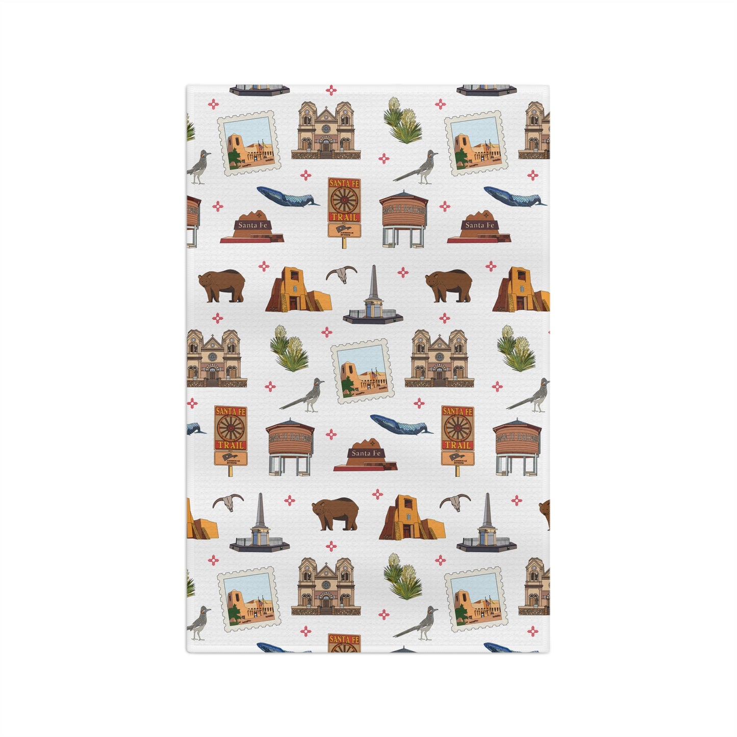 Kitchen Towel with Santa Fe, New Mexico NM in white