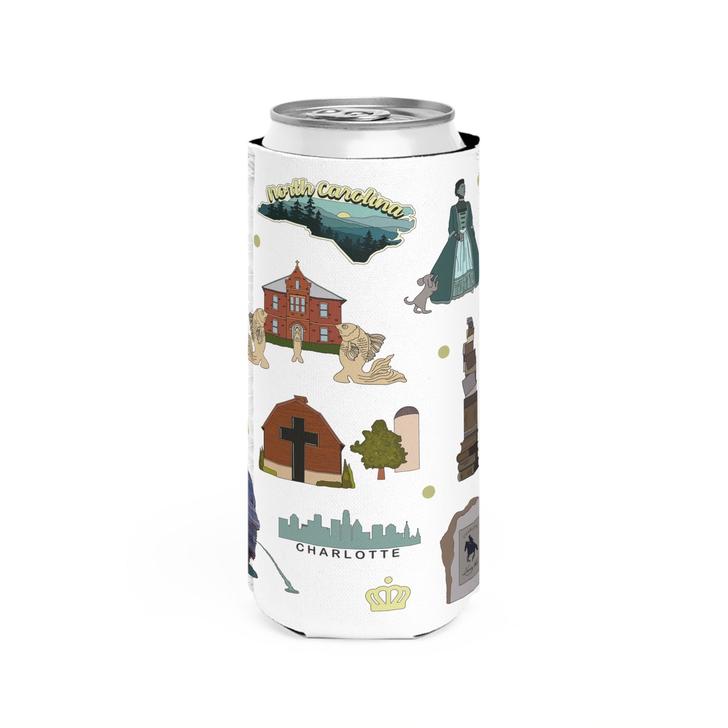 Slim Can Cooler with Charlotte, North Carolina NC